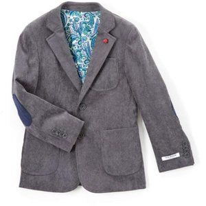 Charcoal Corduroy Elbow-Patch Blazer
